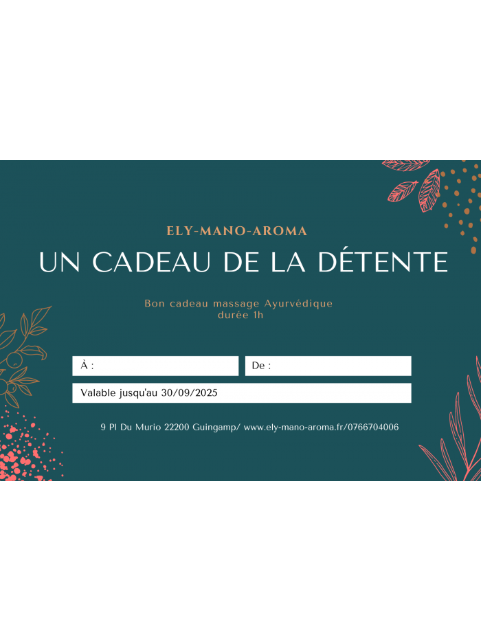 copy of Carte cadeau massage Ayurvédique