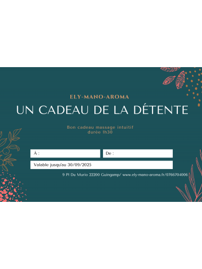 copy of Bon cadeau massage intuitif