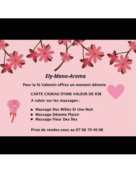 Carte Cadeau Massage Bien-Être 85€