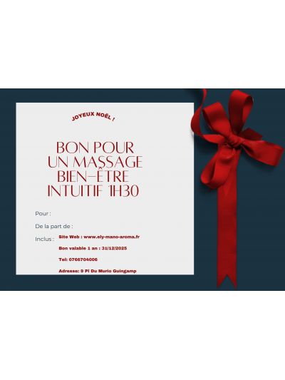 Bon cadeau Noël massage intuitif